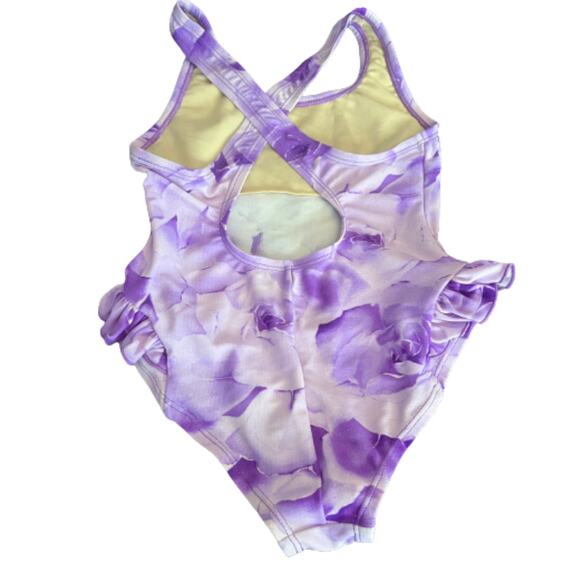 Lavendar floral swimsuit - Picture 3 of 5